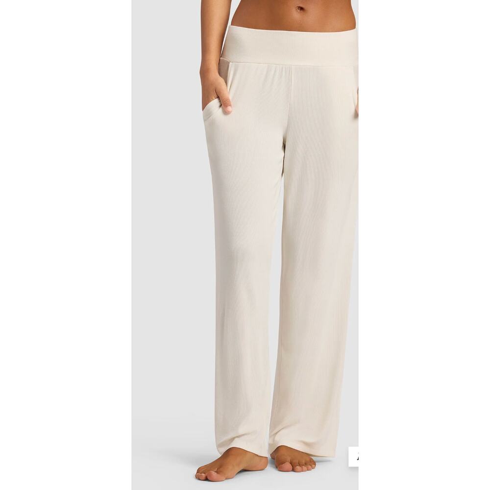 New Cozy Earth Womens Wide Leg Patch Pocket Bamboo Joggers Medium Black - Picture 4 of 7